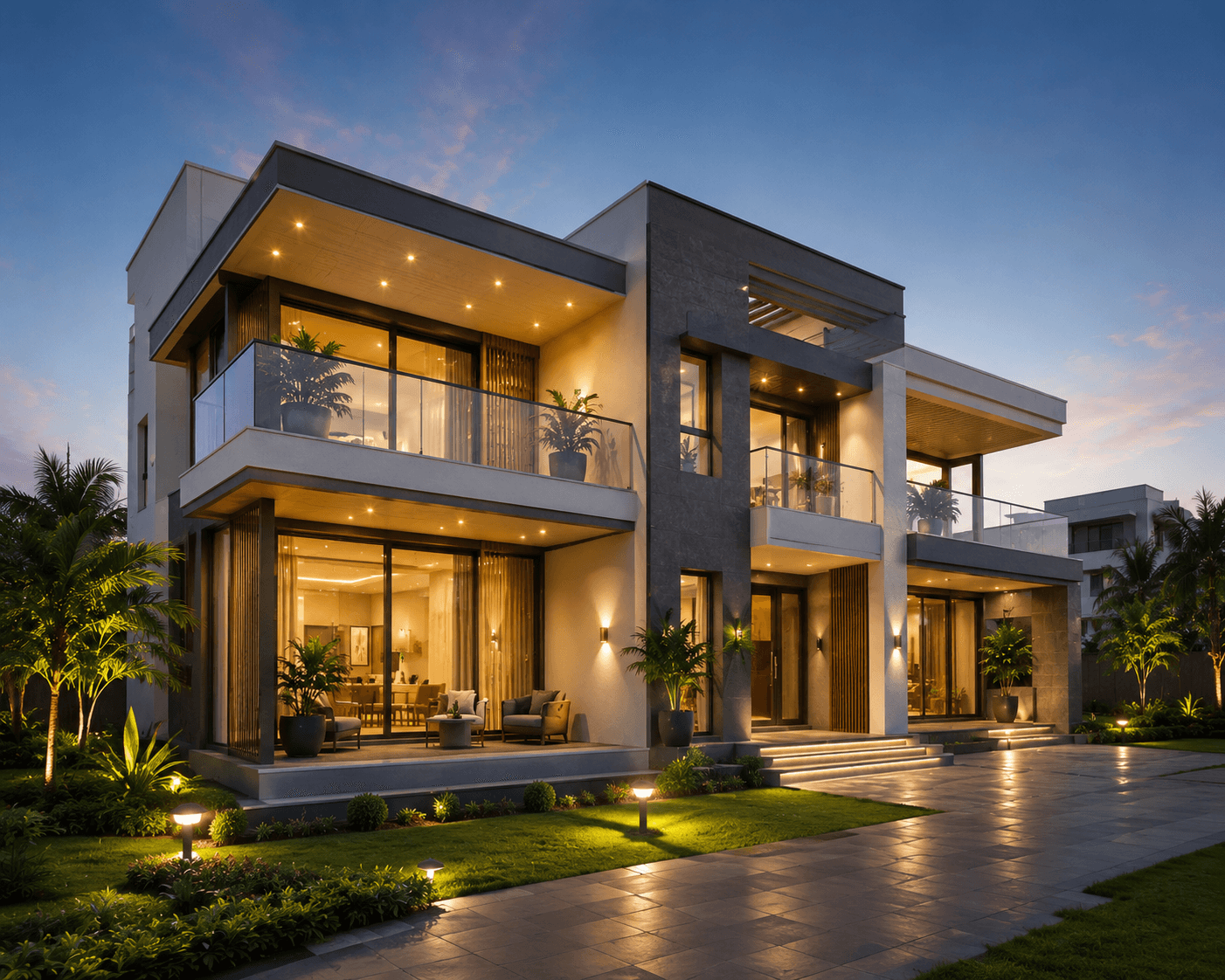 Luxury Hillside Villa exterior garden